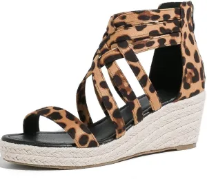 Women's Espadrilles Platform Wedge Sandals Black Platform Heel Sandals