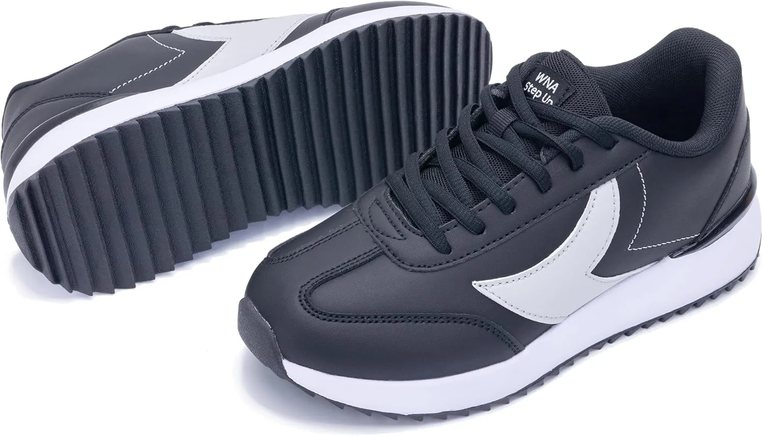 Women's Fashion Leather Sneakers LYNSS 1.0 Comfortable Walking Shoes Lace Up Casual Retro Classic Sneaker