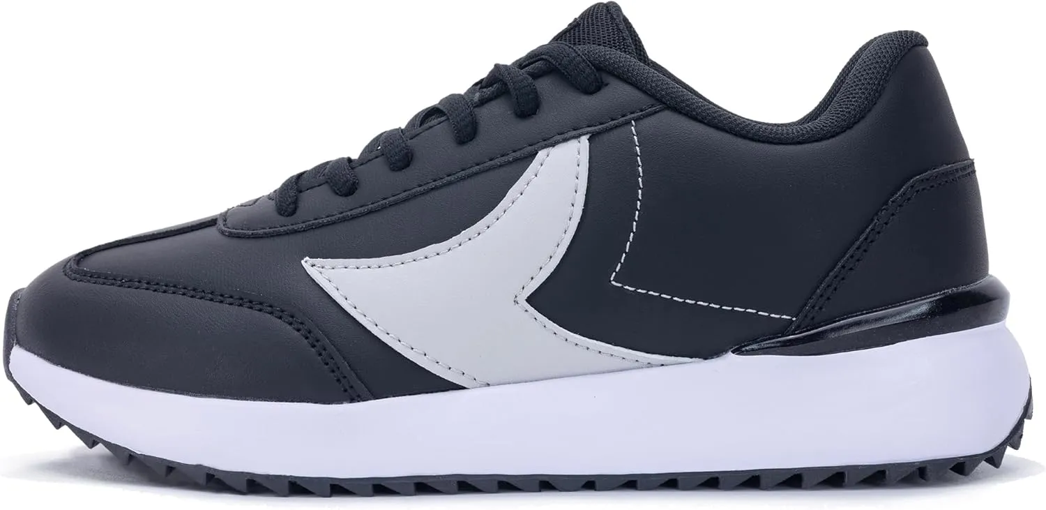 Women's Fashion Leather Sneakers LYNSS 1.0 Comfortable Walking Shoes Lace Up Casual Retro Classic Sneaker
