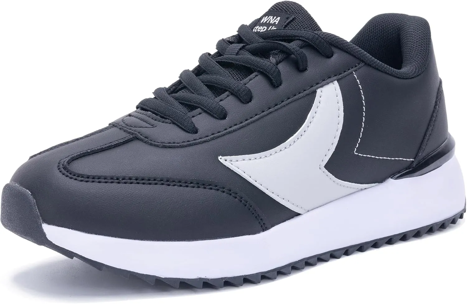 Women's Fashion Leather Sneakers LYNSS 1.0 Comfortable Walking Shoes Lace Up Casual Retro Classic Sneaker