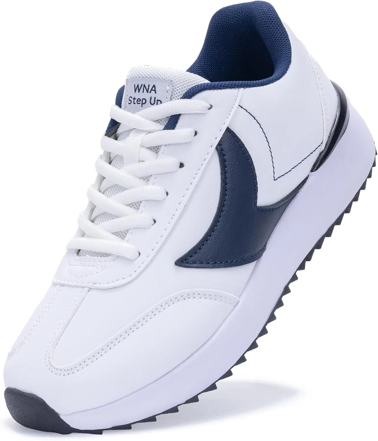 Women's Fashion Leather Sneakers LYNSS 1.0 Comfortable Walking Shoes Lace Up Casual Retro Classic Sneaker