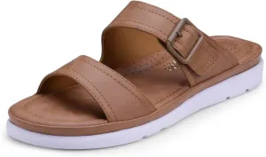 Womens Flat Memory Foam Slippers/Flip-Flops Fashion Stylish Casual Comfortable Diabetic Orthopedic Lightweight Synthetic Slip-on Sandals with Adjustable Buckle for Girls/Ladies D-631
