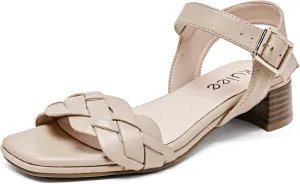 Women's Heels Chunky Heeled Sandals Low Block Heel Ankle Strap Dressy Bradied Sandals Square Open Toe Wedding Party Shoes for Women.