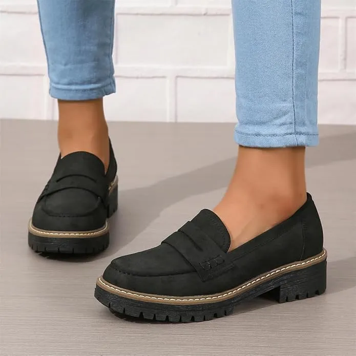 Womens Loafers Shoes Platform Chunky Penny Loafer Women's Slip-on Loafers Comfort Casual Fashion Business Work Shoes