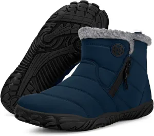Womens Mens Barefoot Boots Shoes | Winter Snow Boots | Warm Ankle Booties | Zero Drop Sole | Wide Toe Box |