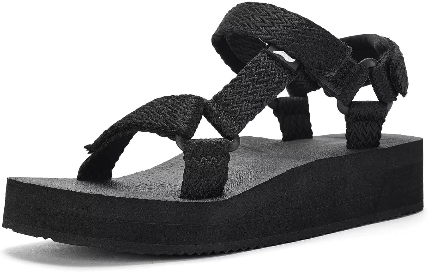Women's Platform Sandals Casual Adjustable Shoes with Arch Support Yoga Mat Insole Light Weight Flatform Sandals
