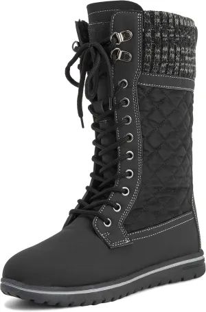 Womens Rain Thermal Warm Snow Winter Knee High Waterproof Boots