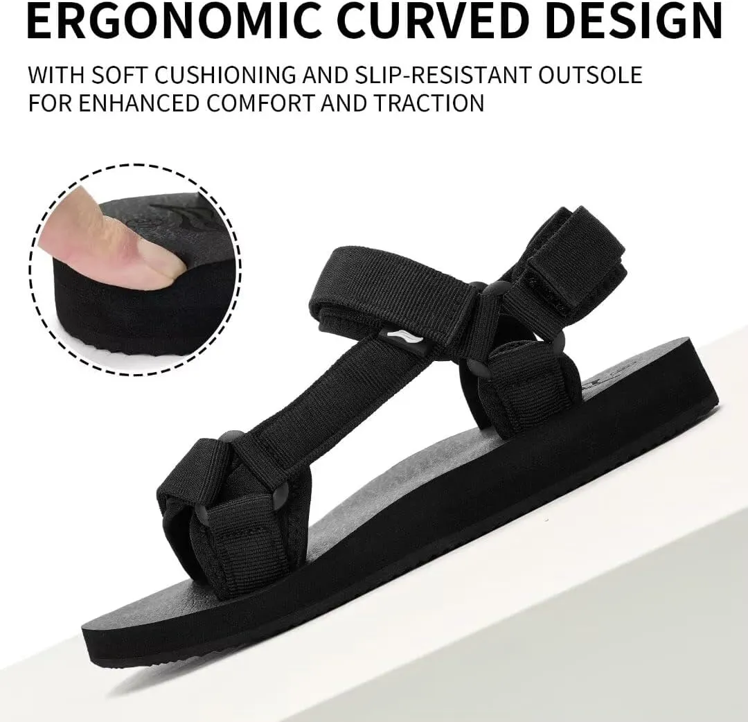 Women's Sandals Hiking Sport Sandals with Arch Support Yoga Mat Insole Comfortable Walking Water Sandals for Beach Travel Athletic