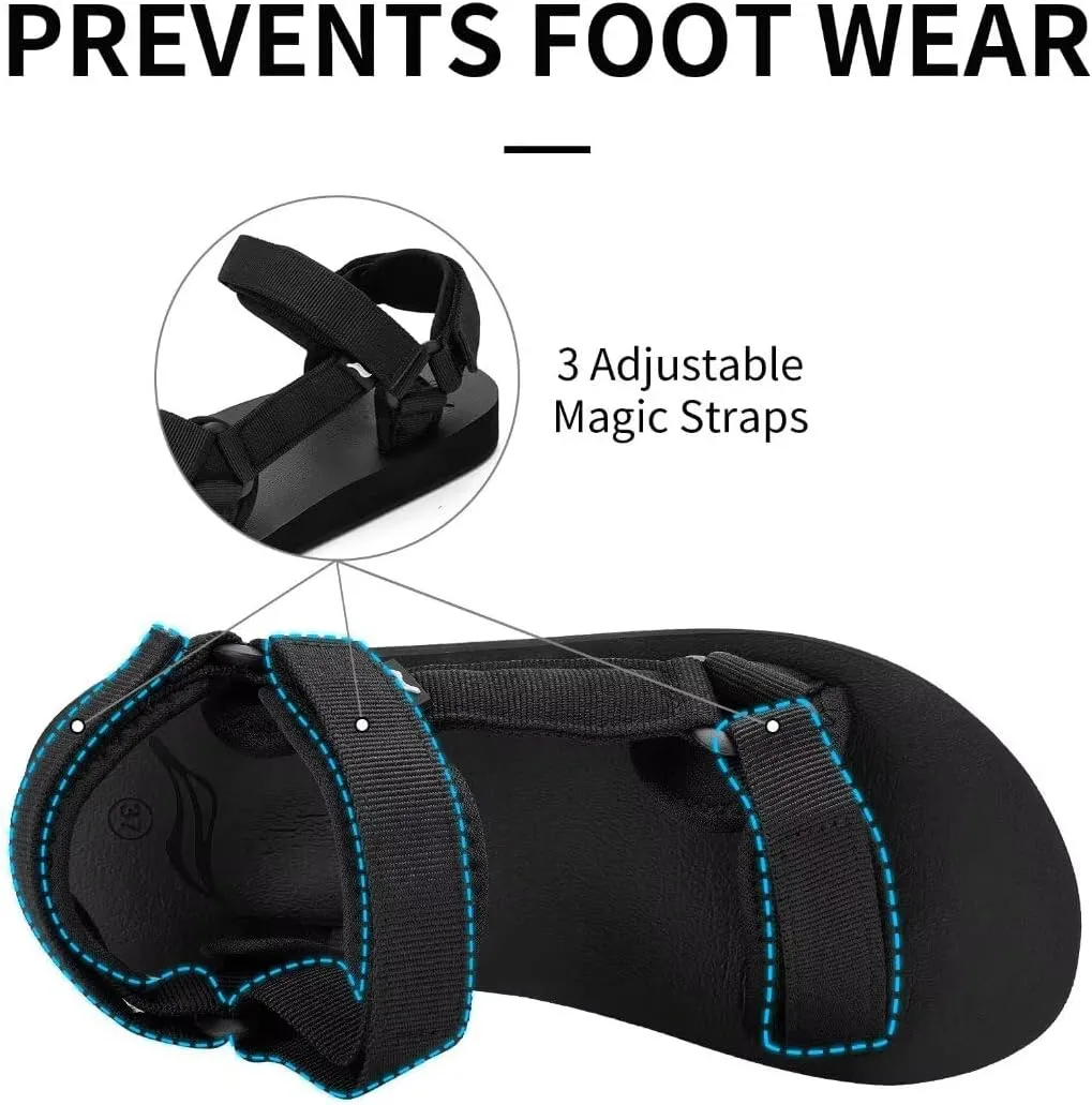 Women's Sandals Hiking Sport Sandals with Arch Support Yoga Mat Insole Comfortable Walking Water Sandals for Beach Travel Athletic
