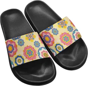 Womens Slide Sandal Lightweight Quick-dry Bathroom Shower Slippers Non Slip Open-toe EVA Slide Shoes Slippers for Bedroom House SizeUS 5-12.5