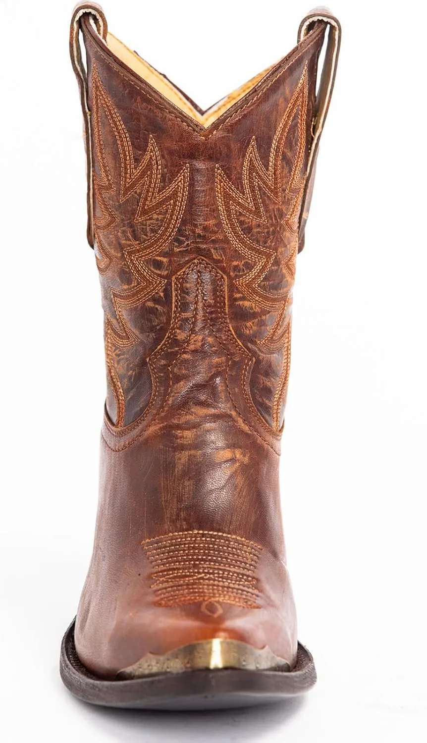 Women's Western Cowboy Ankle Boots Short Cowgirl Boots with Classic Embroidered Slip On Pointed Toe Chunky Country Booties