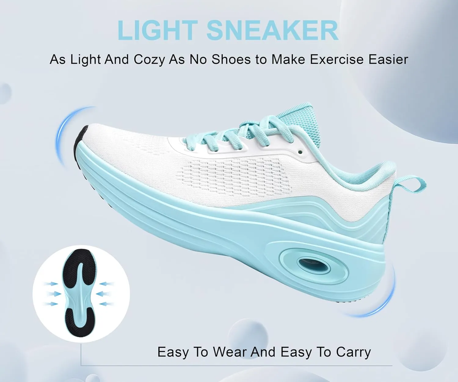 Wondamo Women's Walking Running Shoes Cushioning Lightweight Athletic Shoes Comfortable Supportive Non Slip Tennis Gym Workout Trainning Sneakers