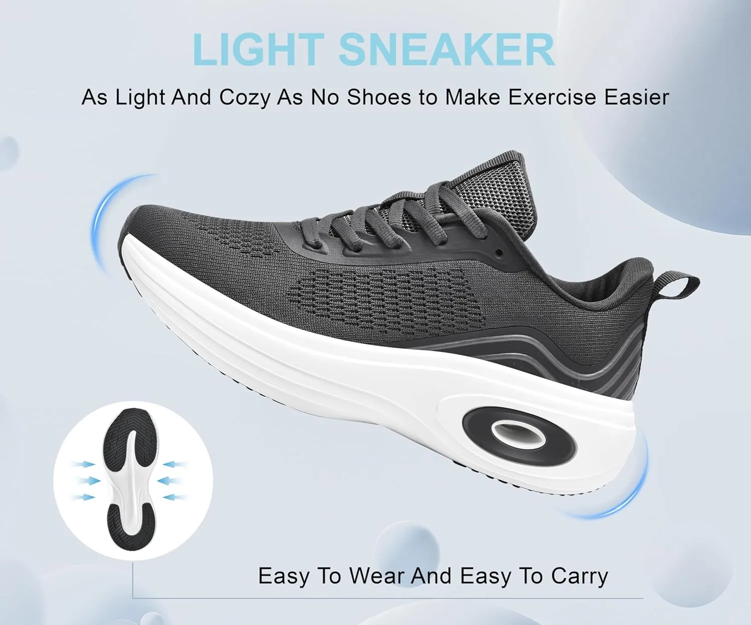 Wondamo Women's Walking Running Shoes Cushioning Lightweight Athletic Shoes Comfortable Supportive Non Slip Tennis Gym Workout Trainning Sneakers
