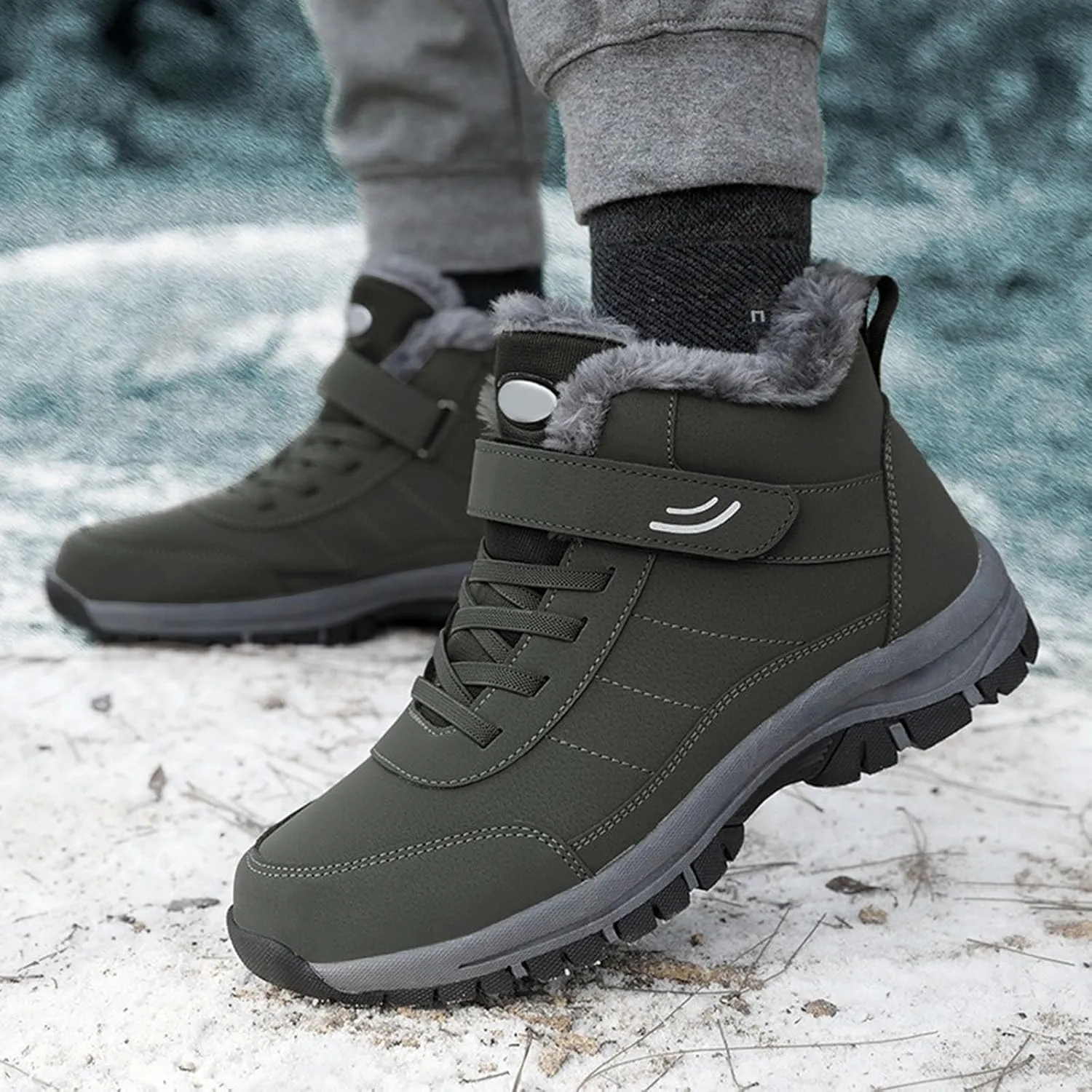 Yanzhenglip 2025 Winter Orthopedic Boots for Women Men,Warming Anti-Slip Sneakers,Cushioning Mountaineering Orthopedic Shoes