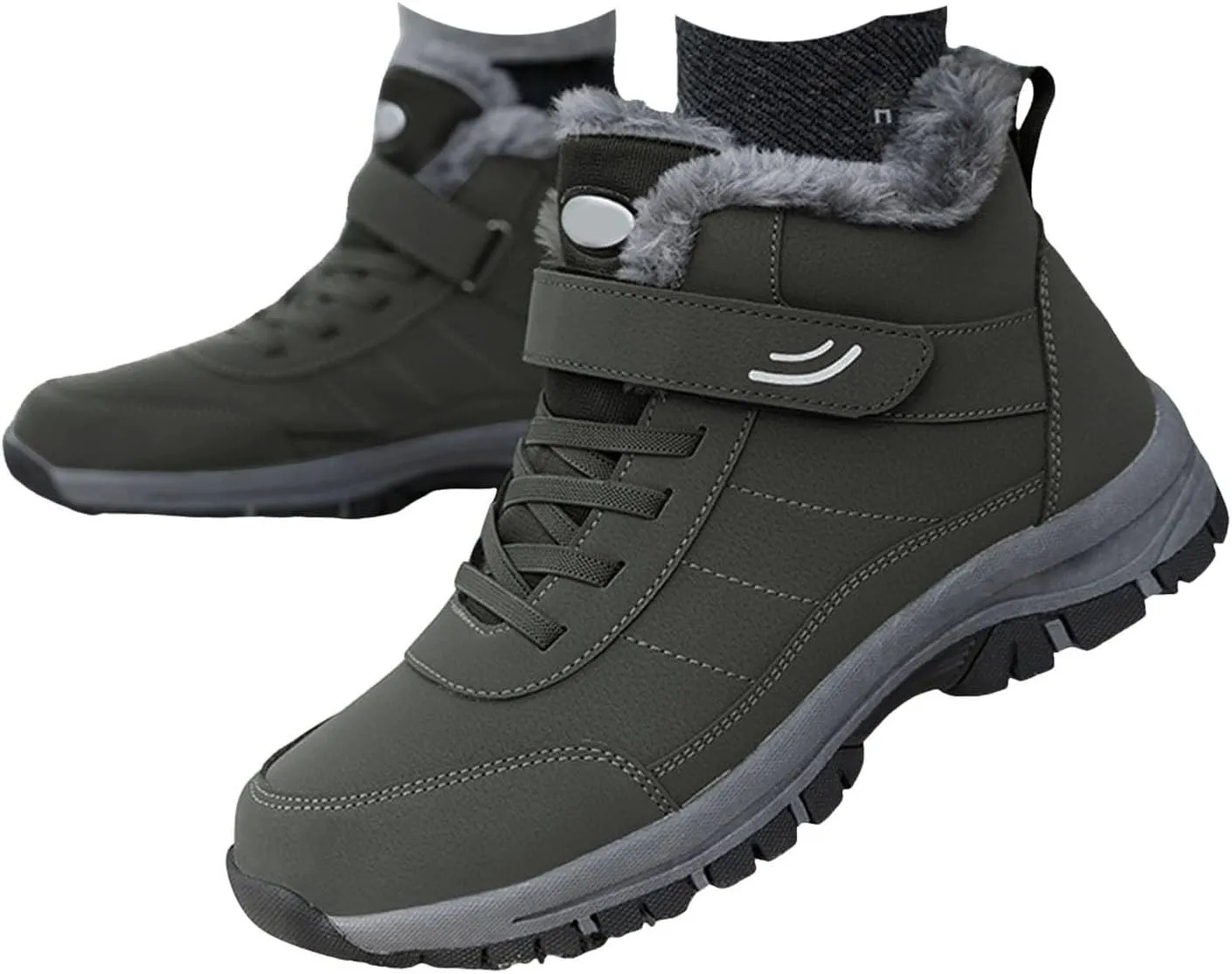 Yanzhenglip 2025 Winter Orthopedic Boots for Women Men,Warming Anti-Slip Sneakers,Cushioning Mountaineering Orthopedic Shoes