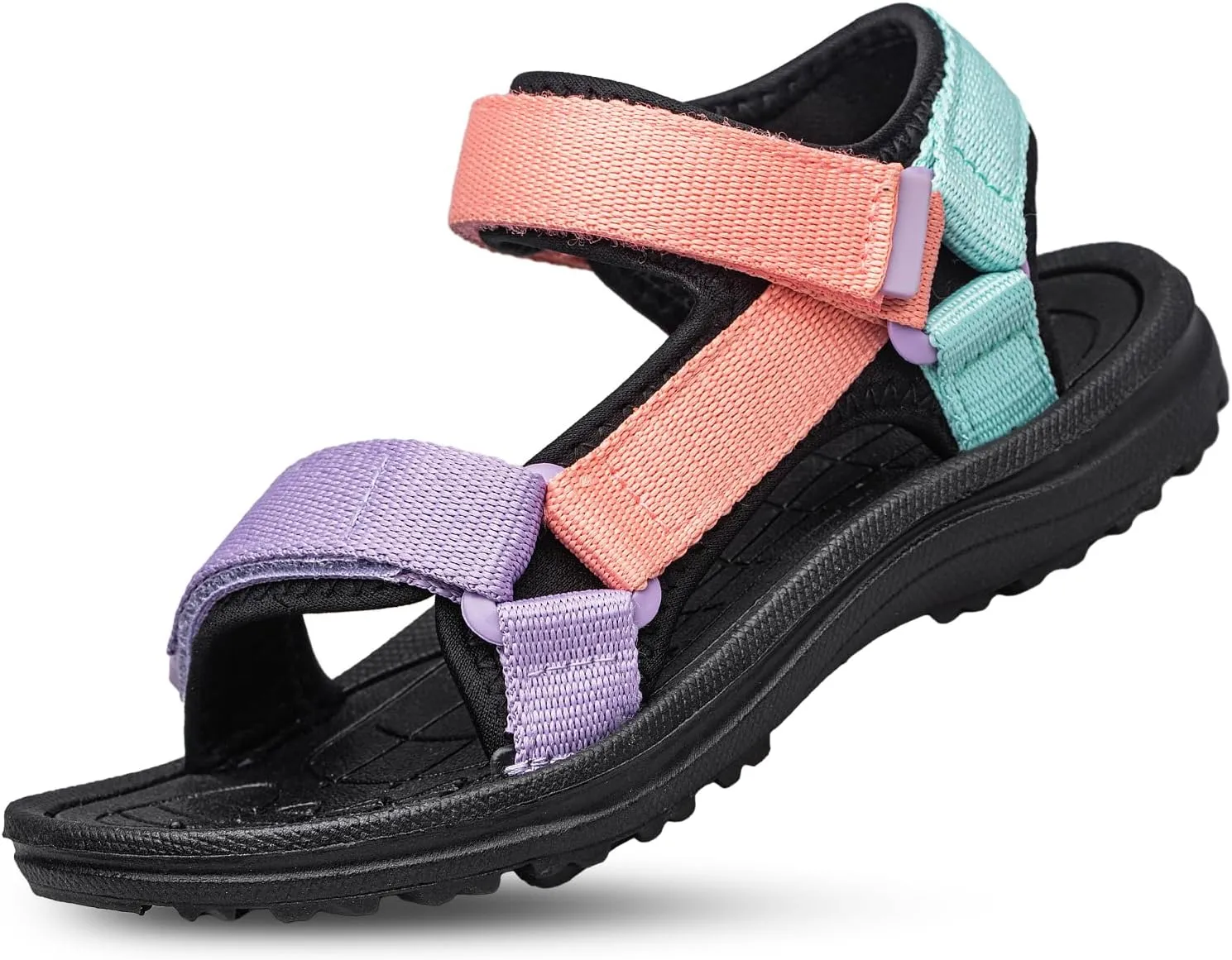 YHOON Boys Girls Sandals Adjustable Double Strap Open-Toe Athletic Lightweight Unisex Child Sport Sandals Summer Outdoor(Toddler/Little Kid/Big Kid)