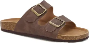 YOKI GIAN-91 Women's Slide Sandals with Adjustable Double Buckle, Flat Sandals for Women, Summer Sandals