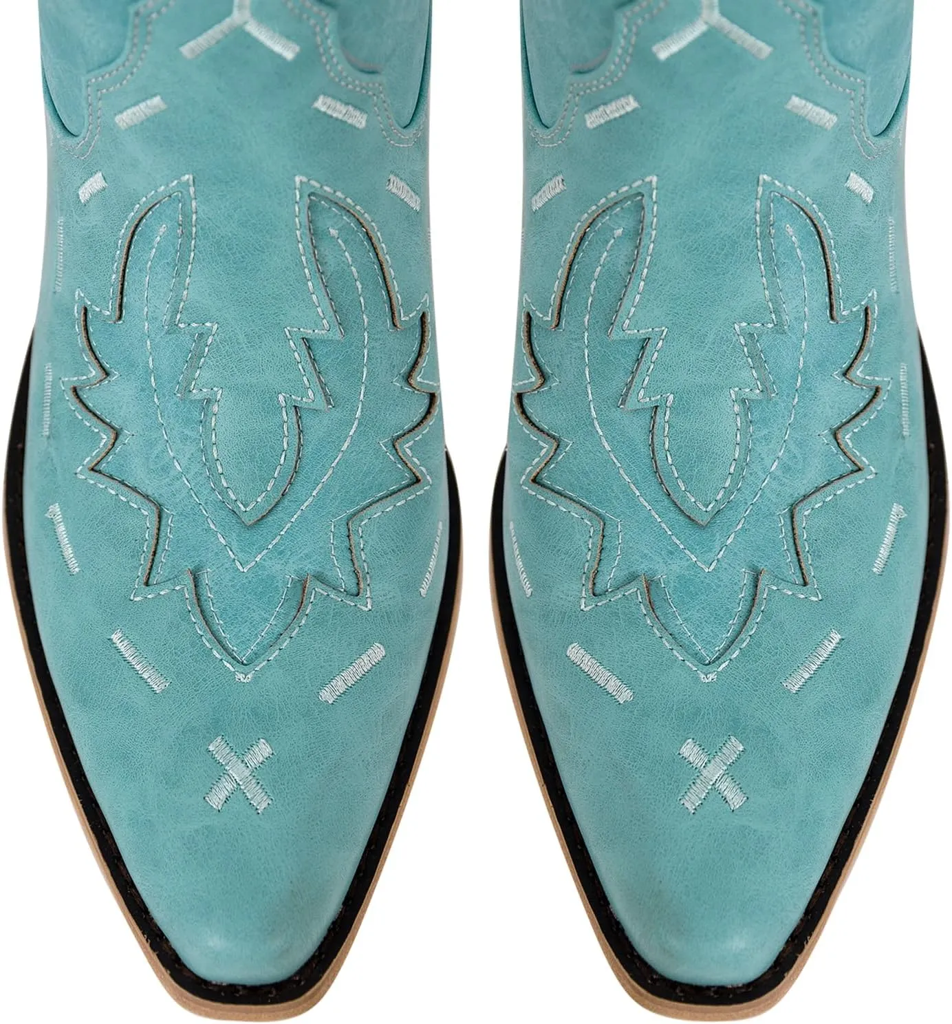 Yolkomo Cowboy Boots for Women Knee High Cowgirl Boots Lace Up