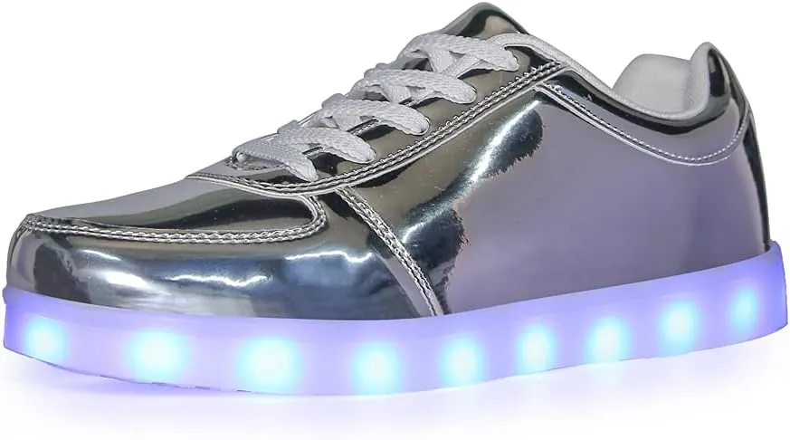YuanRoad Unisex LED Light Up Shoes with USB Charging Glowing Luminous LED Sneakers