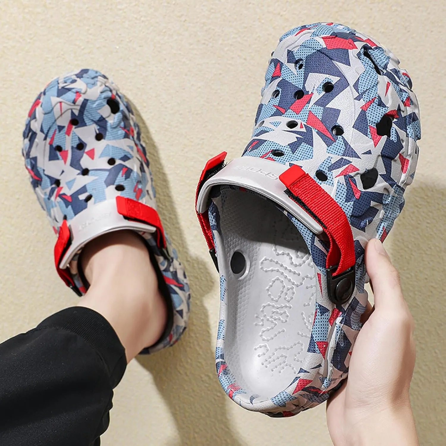 YUKTOPA Men's Clogs Outdoor Athletic Sports Sandals Adult Slip On Garden Shoes Summer Water Beach Shoes Casual Slippers Lightweight Breathable Non Slip