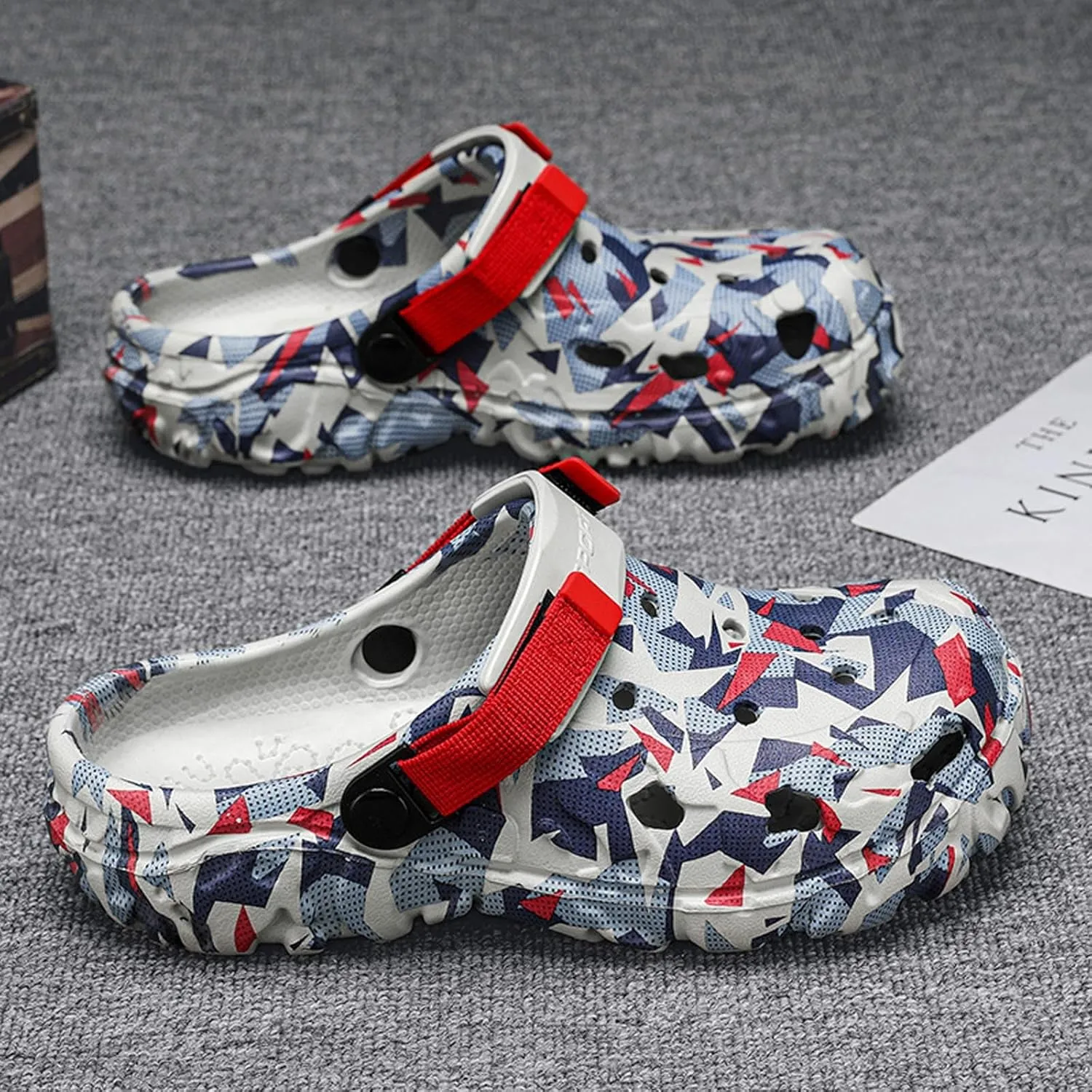 YUKTOPA Men's Clogs Outdoor Athletic Sports Sandals Adult Slip On Garden Shoes Summer Water Beach Shoes Casual Slippers Lightweight Breathable Non Slip
