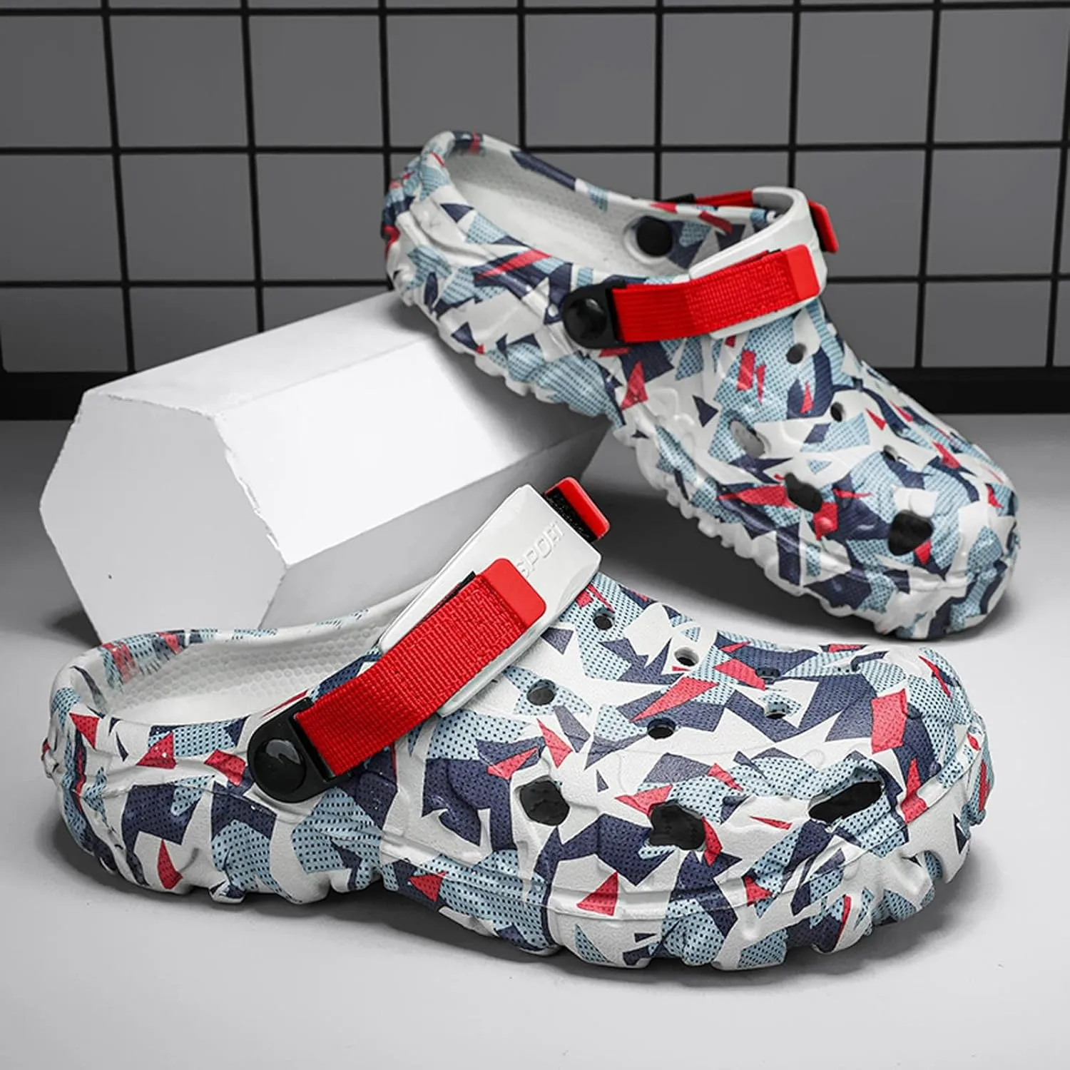 YUKTOPA Men's Clogs Outdoor Athletic Sports Sandals Adult Slip On Garden Shoes Summer Water Beach Shoes Casual Slippers Lightweight Breathable Non Slip