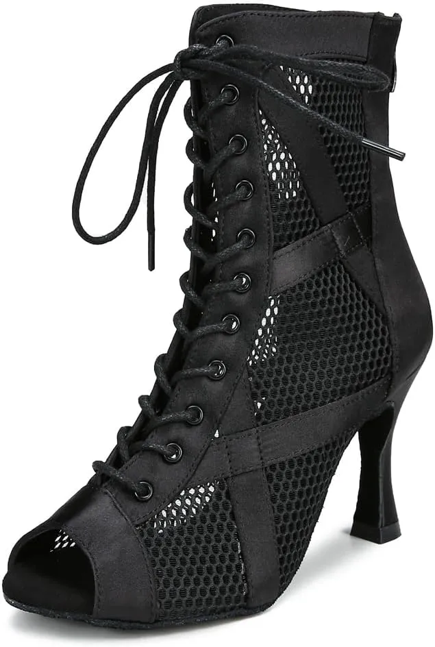 YYTing Women Ballroom Latin Salsa Dance Shoes Performance 2.5 and 3.5 inch Heel Footwear