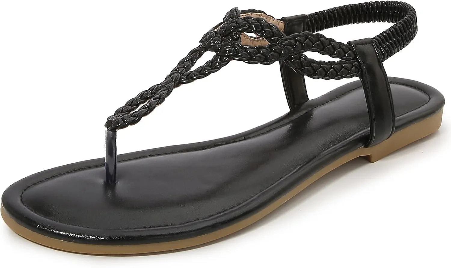 zeetoo Women's Flat Sandals Summer T-StrapThong Bohemian Casual Comfortable Dressy Sandals for Women